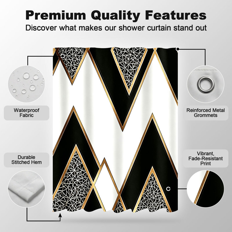 Shower Curtains with Hooks Included