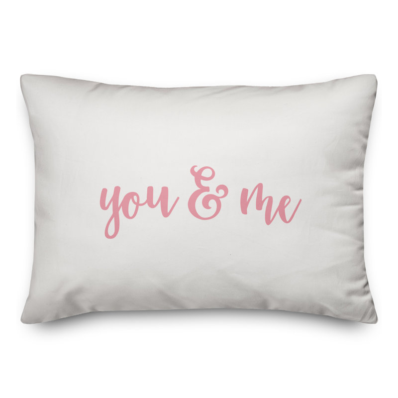  Coussin You & Me, Rose / blanc