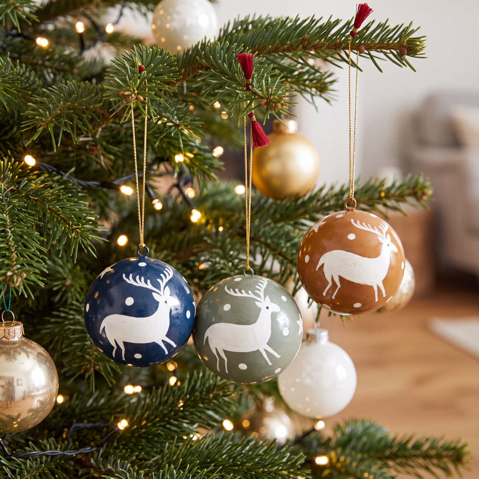 3'' Paper Animals Shatterproof Ball Ornament