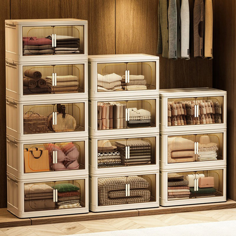 19.69" Side Wide Folding Storage Cabinet