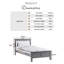 Codman Solid Wood Painted Bed Frame - Modern Farmhouse Style-35241259-35241257