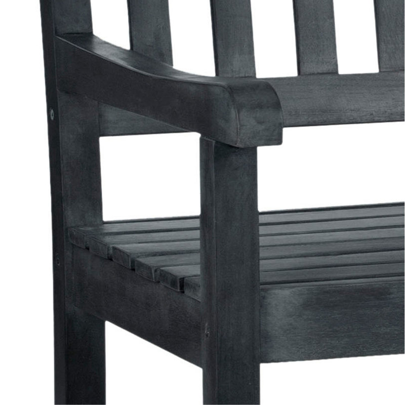 Banc de jardin en bois Volusia, Gris ardoise foncé