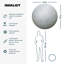 Garden Decorative Ball, Zen Garden, Swimming Pool, House Entrance, Patio, Stone Effect Ball with Flat Base-93628878-93628879