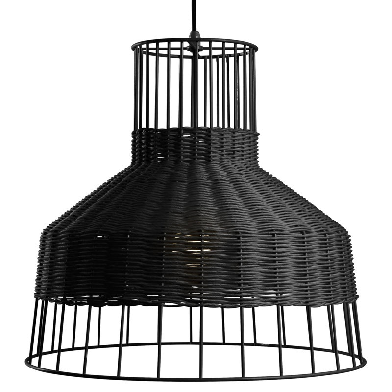Laika 1 - Light Unique/Statement Pendant, Black, 19" H x 21" W x 21" D, Black