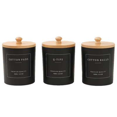 Bathroom Organizers And Storage，Black Color-3 Pack With Tray