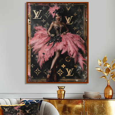 Queen Of The Feather Dress - Woman Cabaret Wall Decor