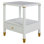 Nicole 1 - Drawer Solid Wood Nightstand in Lacquer White