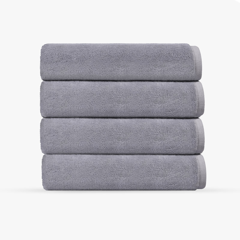 Ensemble de 4 serviettes de bain Mac, Argent