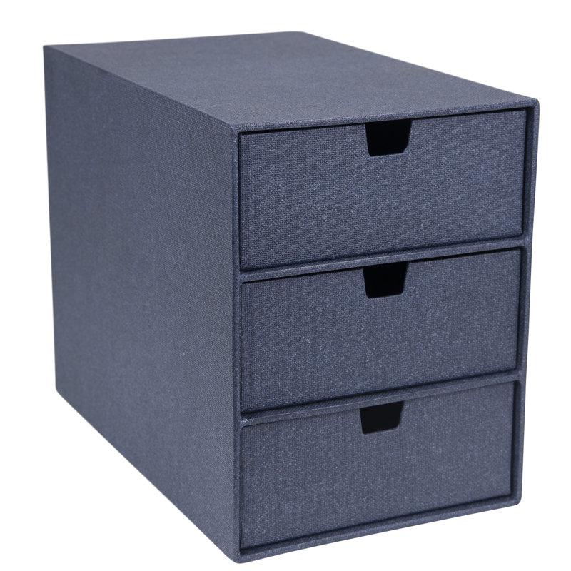 Ingrid Cardboard Stackable Desk Organizer, Grey
