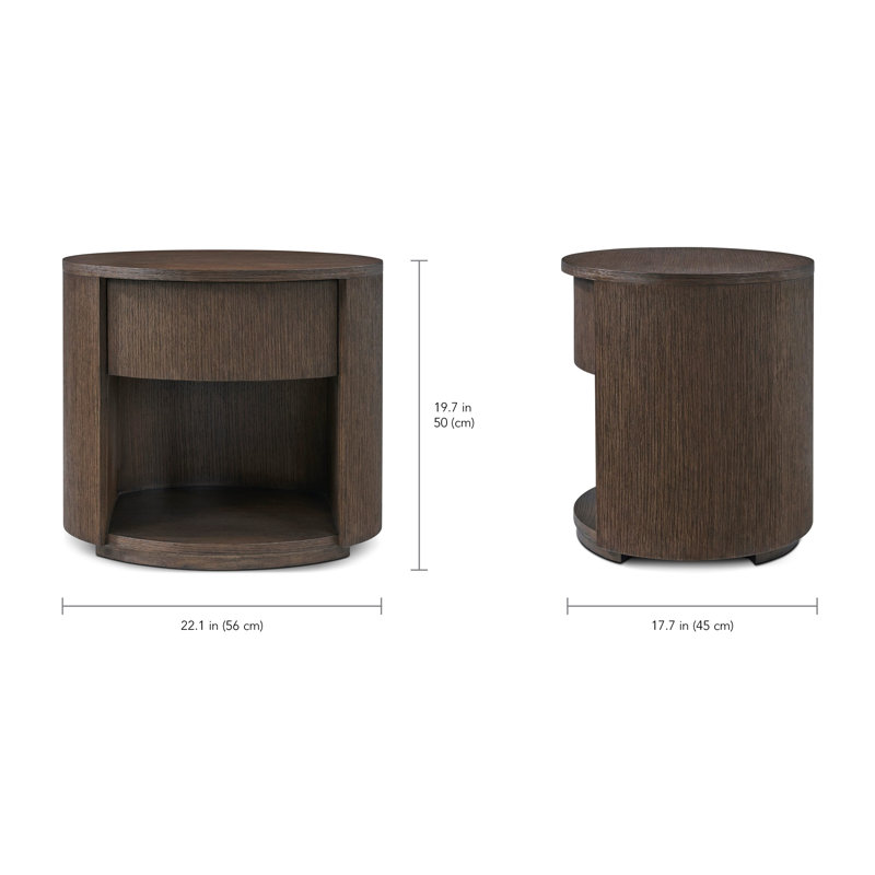 Madrid/WRC 1 - Drawer Nightstand, Brown