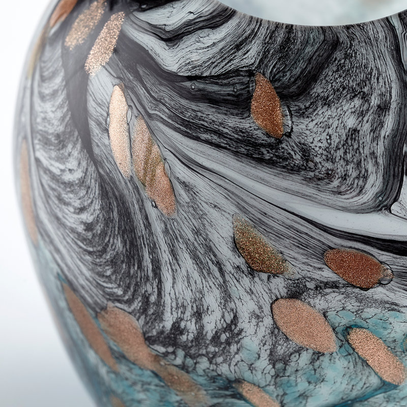 Prismatic Glass Table Vase, 8" H x 7.25" W x 7.25" D
