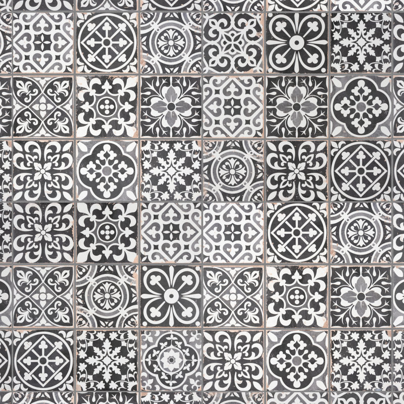 Carreau de céramique à motifs pour mur et plancher de 13 po x 13 po Faenza