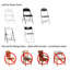 Stretch Spandex Housse de protection pour chaise pliante 30 pièces