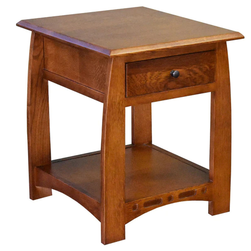Hardester Solid Wood End Table with Storage