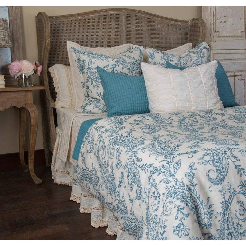 KIERA Duvet Cover, Twin Duvet Cover, Turquoise