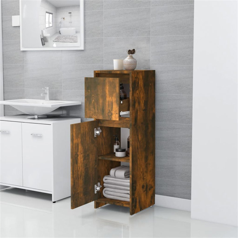 Lamerle Freestanding Bathroom Cabinet, Oak