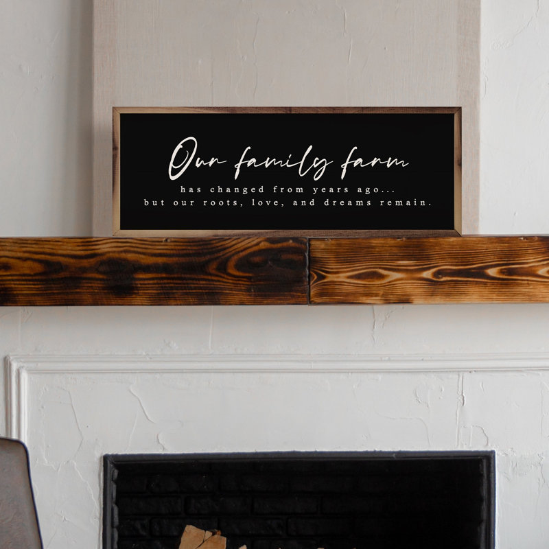 Our Family Farm Dreams Remain Black, 4" H x 12" W