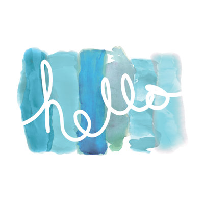 Blue Hues Hello - Wrapped Canvas Art Prints