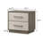 2-Drawer Nightstand Bedside Table Grey Oak
