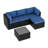 3-Piece Outdoor Patio Conversation Set, Pe Rattan Wicker Seating Group With Ottoman & Coffee Table-302125134