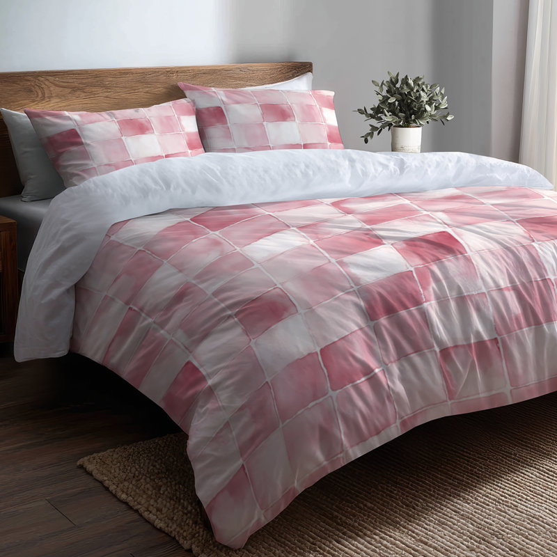 Ensemble de literie 3 pièces French Country - Ensemble de housse de couette et coussin décoratif Patchwork