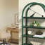 Bibliothèque de rangement moderne en bois arquée H 72 "x l 36" Yasirah-659958207