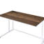 Bureau rectangulaire blanc + noyer avec port pour une gestion efficace du bureau Noyer et blanc Un environnement de travail harmonieux