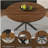 Retractable dining table, round dining table, extendable dining table, 6-person carbon steel base, modern and simple solid wood veneer dining room furniture (42 inches extended to 58 inches)-72828257-72828260