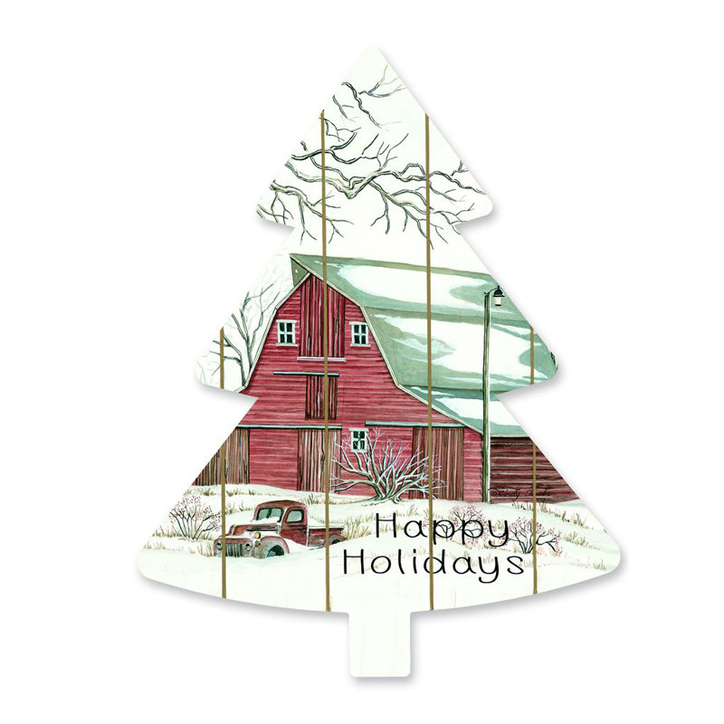 Accent décoratif grange Happy Holidays