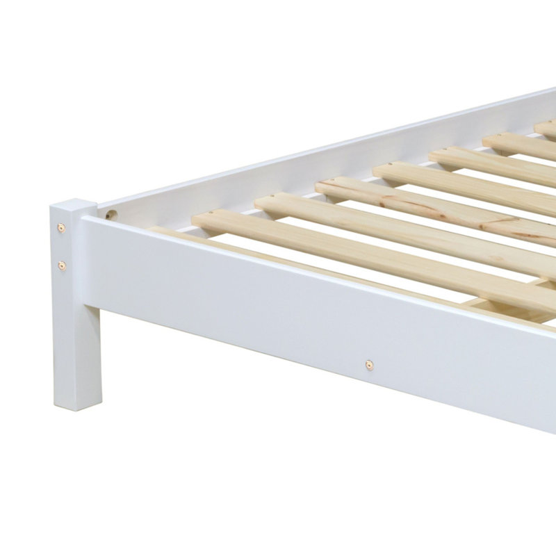 Argon double Bed Frame, White, Double (4'6)
