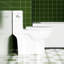 Toilette 1,28 avec fonction d'économie d'eau, hauteur confortable allongée, siège à fermeture douce, indice de chasse de 1000 grammes, blanc brillant 003S, fonction de plancher de salle de bain,