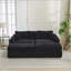 Canapé modulaire moderne avec housses de coussin en velours côtelé et housses extensibles douces, incluant 2 coussins pour un confort accru-1192636555
