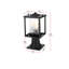 Lampadaire d'extérieur noir Ohler 7 pouces