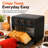 OUNIN Steam Air Fryer Toaster Oven, 12.6QT Compact Countertop Oven, 6-in-1 Air Fry Bake Toast Roast Broil Warm, Fast 7-Min Preheat to 450°F, Stainless Steel