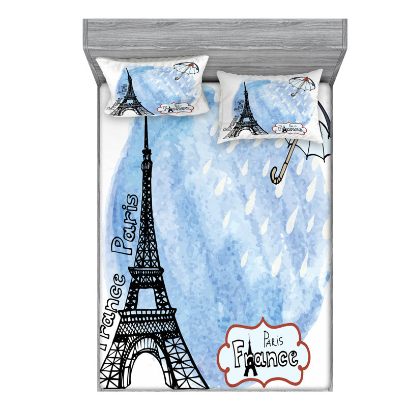 Microfiber Sheet Set, Queen Sheet Set with Fitted Sheet