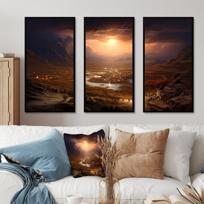 «Judaism Moses Desert Journey Mirage» - ensemble d'art mural sur toile
