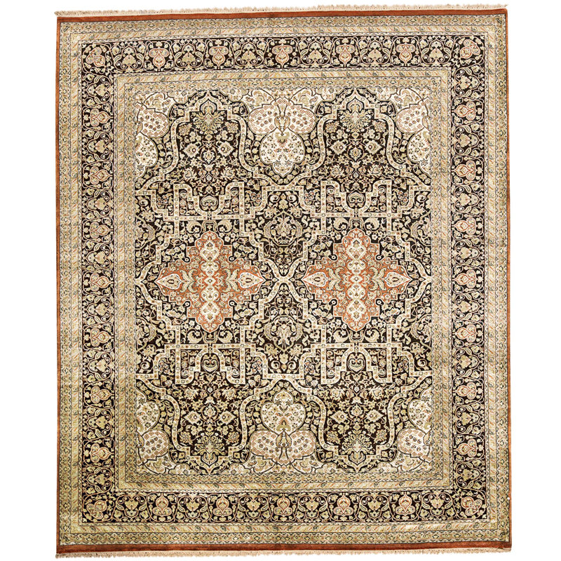 One-of-a-Kind 8'2" X 9'10" Rectangle Wool Area Rug in Black