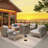 Maroun Outdoor 8-Piece PE Rattan Conversation Set with Fire Pit Table-111787778