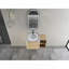 Meuble-lavabo mural 36 po avec lavabo d'art en céramique et tablettes de rangement, porte à fermeture en douceur, contreplaqué-129865229