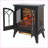 Electric Fireplace Stove, 24 Inch Retro Style with 3D Flame &amp; Remote | Freestanding | Antique Black