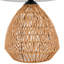 Lampe de table contemporaine 29 "en rotin naturel en corde, métal noir mat et lin blanc Congo