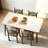 4 - Person White Rectangular Sintered Stone Stone Tabletop Dining Table Set