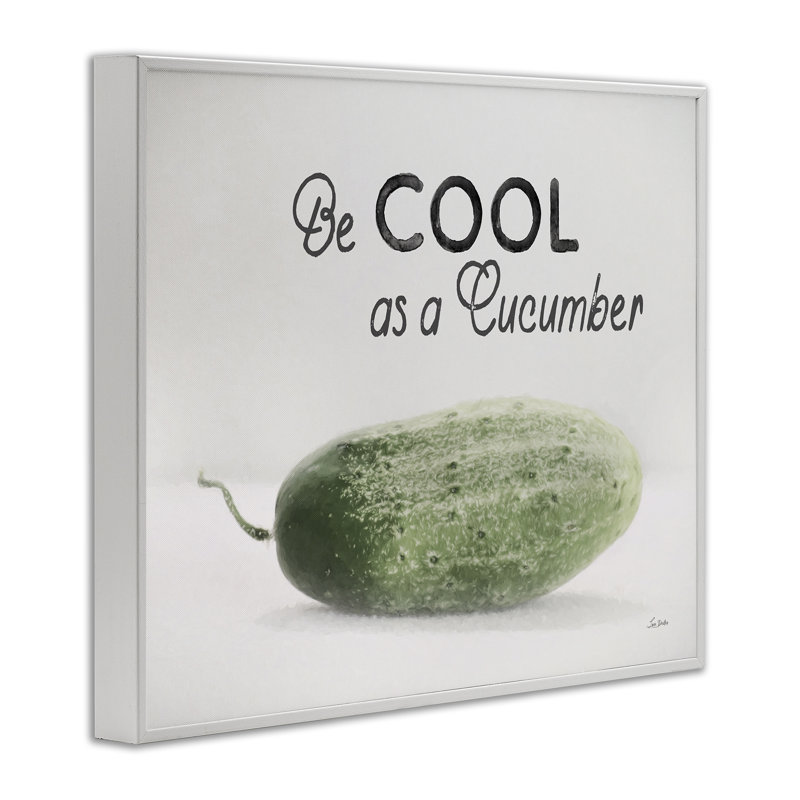 «Cool As A Conucumber», art giclée par Lori Deiter, Estampe numérique encadrée blanc bord de mer, H 24 po x l 30 po