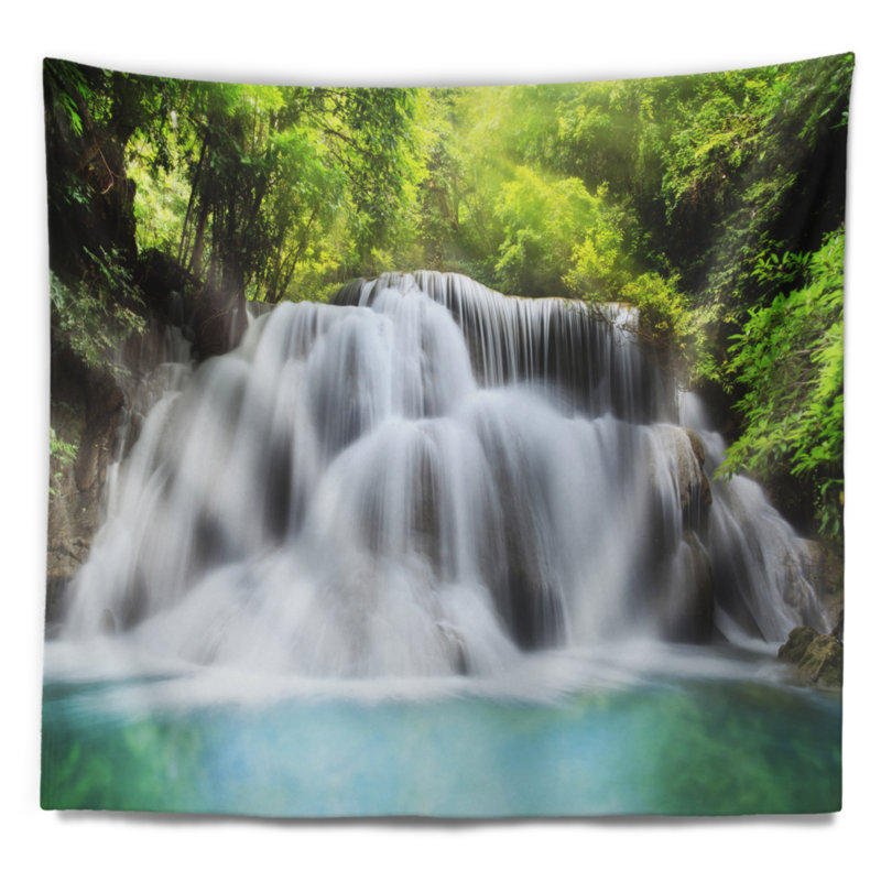 Paysage huai mae kamin tapisserie tapisserie, H 68 po x l 80 po