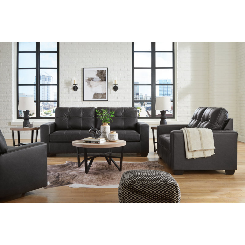Canapé, causeuse et fauteuil inclinable Barlin Mills, Gris
