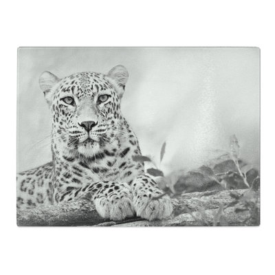 Leopard No.2  Glass Chopping Board