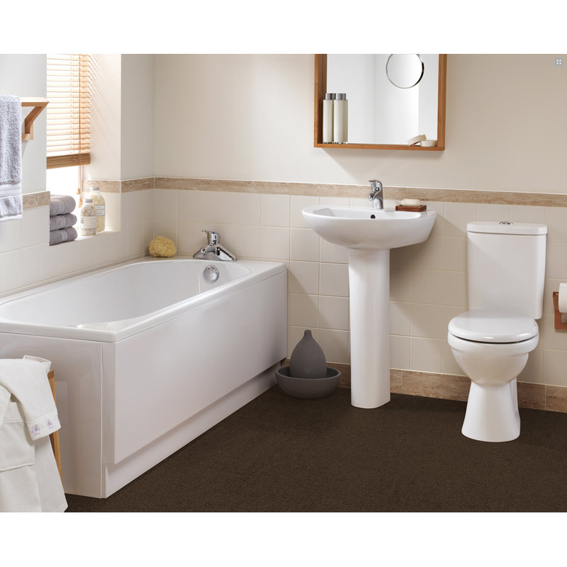 Room Size Nylon Bath Rug with Non-Slip Backing, 60" x 72", Chocolate