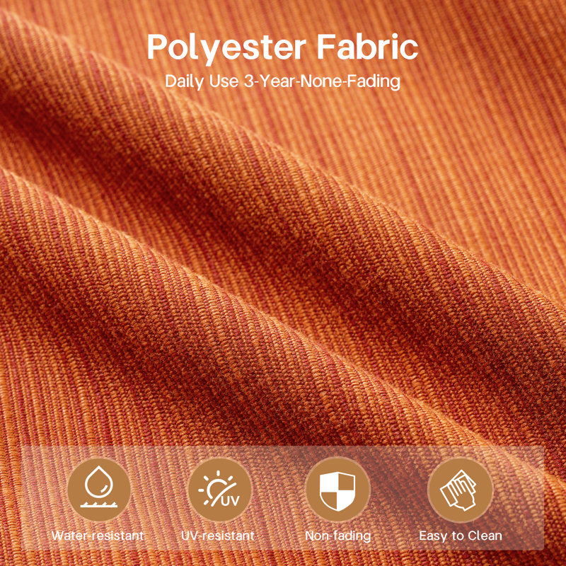 Ensemble de conversation pour 7 personnes avec coussins, Non, Rouge / Orange