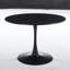 Table tulipe de 42,1 po, table de salle à manger Mid-Century pour 4 à 6 personnes - plateau de table rond en panneau de fibres à densité moyenne (le plateau de table est composé de deux panneaux), table de salle à manger à piédestal, table de bout et table basse de loisir-942980609