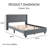 Upholstered Bed Frame with Wingback Tufted Headboard-23695136-23695147
